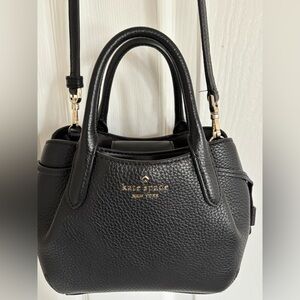 Kate Spade Black Pebbled Leather Dumpling Mini Satchel